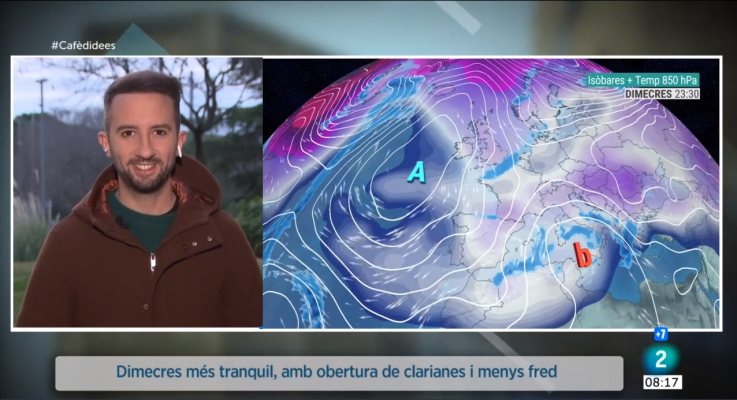 El temps - Dimecres més tranquil, amb menys fred, però més vent