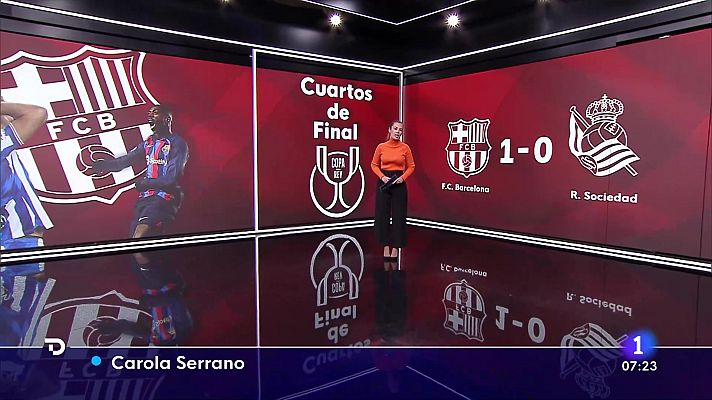 Telediario Matinal - El Barça se impone a la Real y avanza a semifinales de Copa