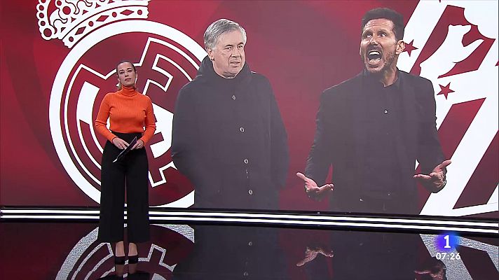 Telediario Matinal - Ancelotti y Simeone se lanzan elogios antes del derbi de Copa