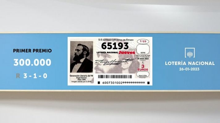 SELAE - Sorteo de la Lotería Nacional del 26/01/2023