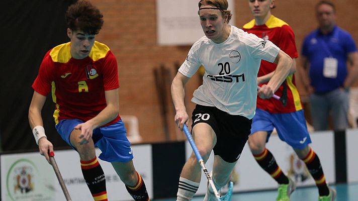 Floorball. España - Estonia. Clasificación Mundial sub-19