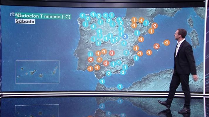 El tiempo - Viento fuerte o con rachas muy fuertes en los litorales de Galicia, Ampurdán, Baleares, Canarias, Pirineos, sistemas Central e Ibérico y valle del Ebro