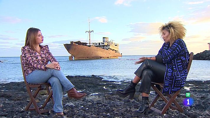 Telecanarias - TVE habla con Loueila Mint El  Mamy - 29/01/2023