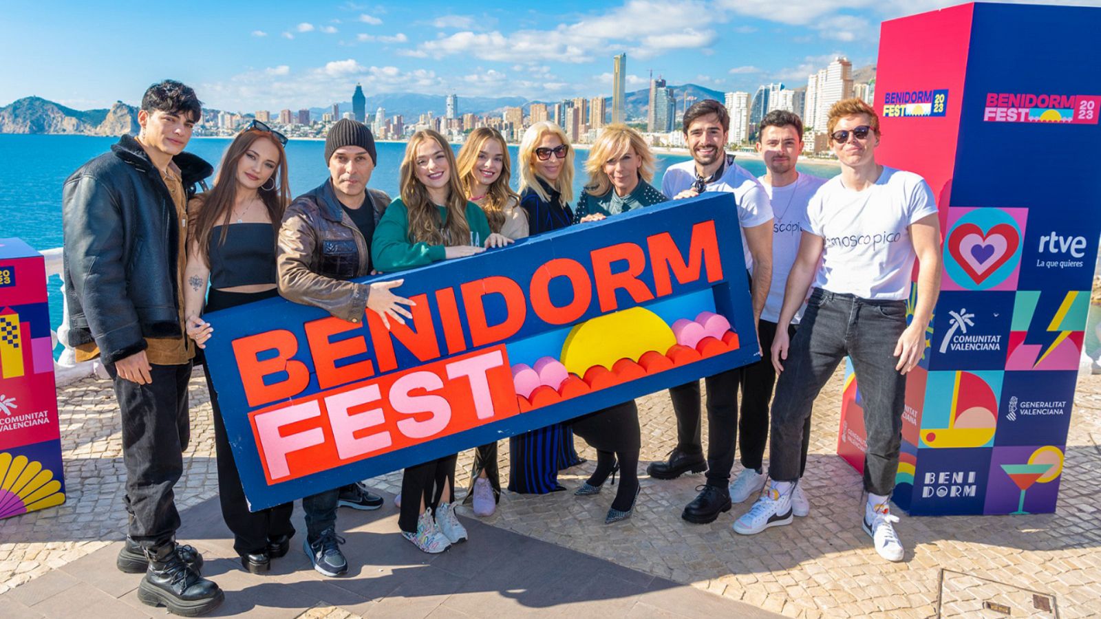 Rueda de prensa con los no clasificados de la primera semifinal del Benidorm Fest 2023