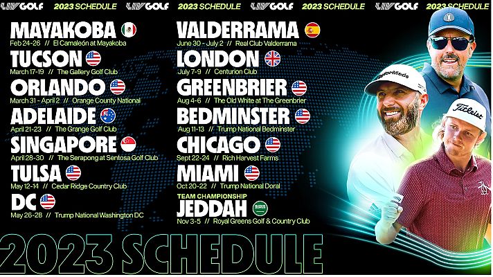 Golf - Presentado el LIV Tour 2023 con 14 torneos y 405 millones de dólares