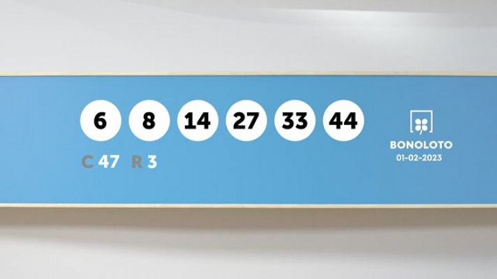 SELAE - Sorteo de la Lotería Bonoloto del 01/02/2023