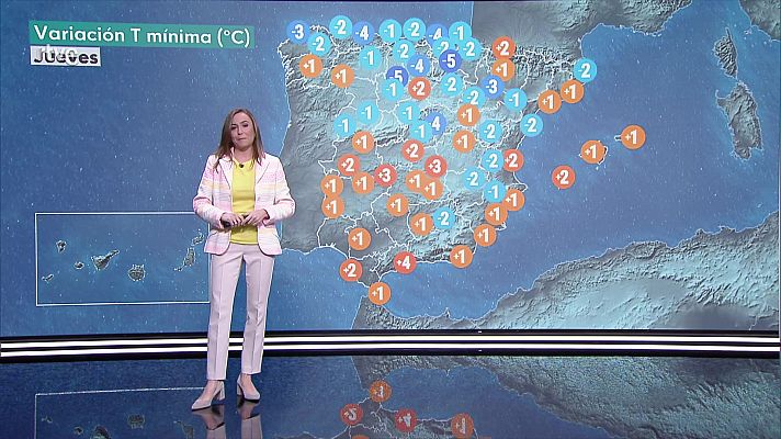 Temperaturas máximas sin grandes cambios predominando los aumentos, salvo en el sureste peninsular donde descenderán