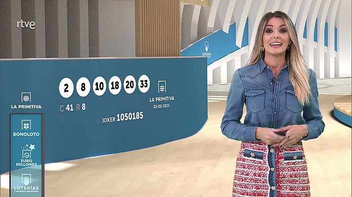 Loterías - Sorteo de la Lotería Nacional, Bonoloto, Primitiva y Jóker del 02/02/2023