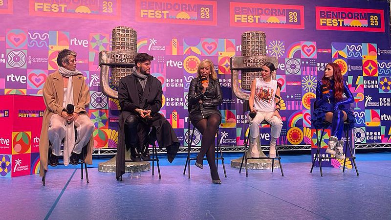 Rueda de prensa con los ltimos cuatro finalistas del Benidorm Fest 2023