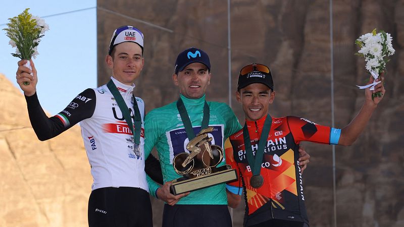 Ruben Guerreiro, ciclista de Movistar, se lleva la general del Saudi Tour