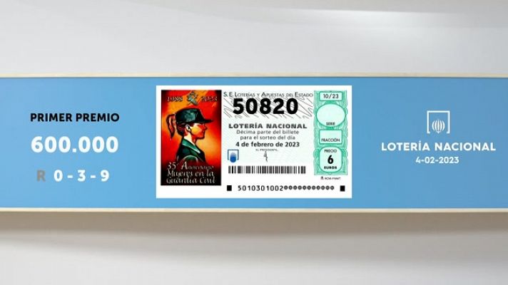 Sorteo de la Lotería Nacional del 04/02/2023