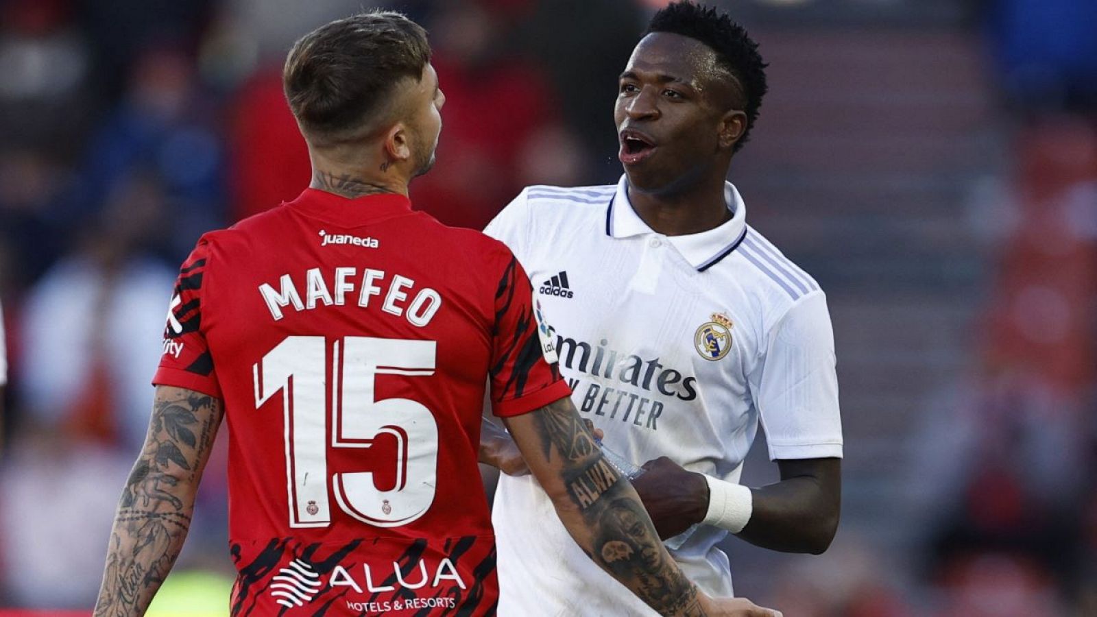 Vinicius vs Maffeo, el duelo del Mallorca - Real Madrid