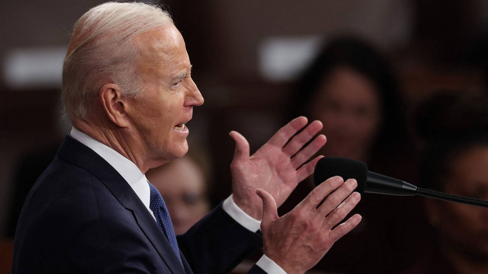 El presidente de Estados Unidos, Joe Biden, pronuncia el discurso sobre el Estado de la Unión en el Capitolio