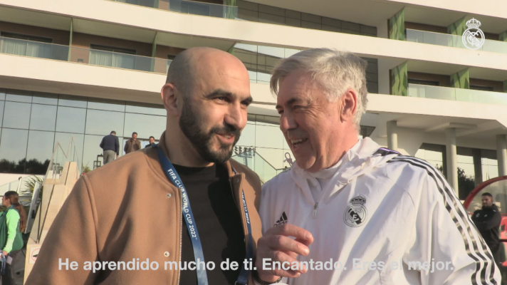 Fútbol - Regragui charla con Ancelotti: "Aprendo mucho de ti"