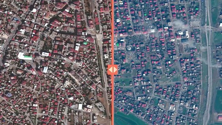 La hora de La 1 - La devastación tras el terremoto a vista de dron