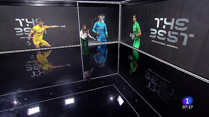 Telediario Matinal - Courtois, Bono y 'Dibu' Martínez, los tres porteros candidatos al premio 'The Best'