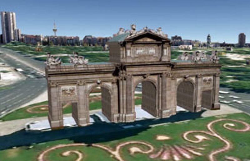 El mapa de Madrid de Google Earth se ha convertido en el más tridimensional del mundo. En total existen más de 5.000 edificios modelados por usuarios de aplicaciones que sirven para geo-modelar edificios