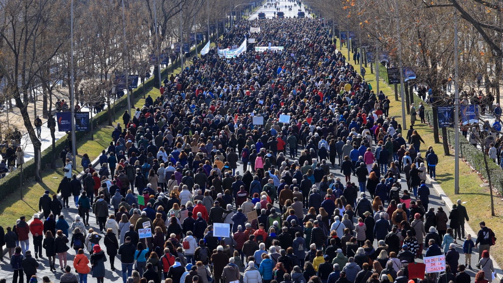 Manifestación en Madrid contra el desmantelamiento de la sanidad pública