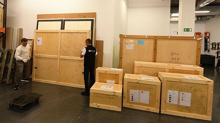 Telediario Fin de Semana - Los museos de Ucrania protegen obras del expolio ruso