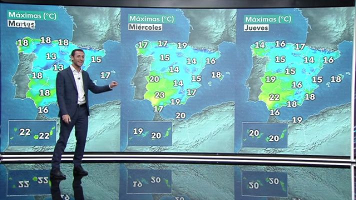 El tiempo - Heladas en el interior de la mitad norte y del cuadrante sureste peninsular, así como en Baleares
