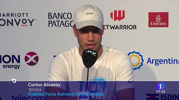 Telediario Matinal - Carlos Alcaraz y Paula Badosa vuelven a las pistas