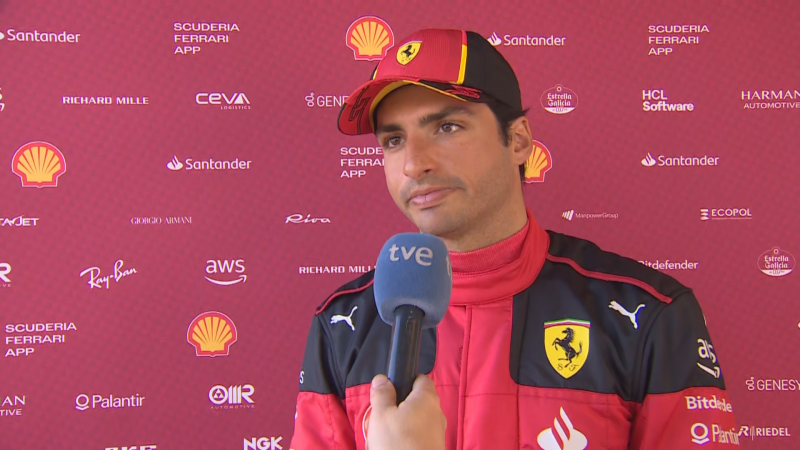 Carlos Sainz, a RTVE: "El objetivo siendo piloto de Ferrari siempre es ganar"