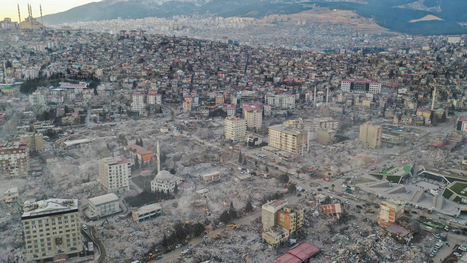 Imágenes áereas muestran la destrucción en la ciudad turca de Kahramanmaras