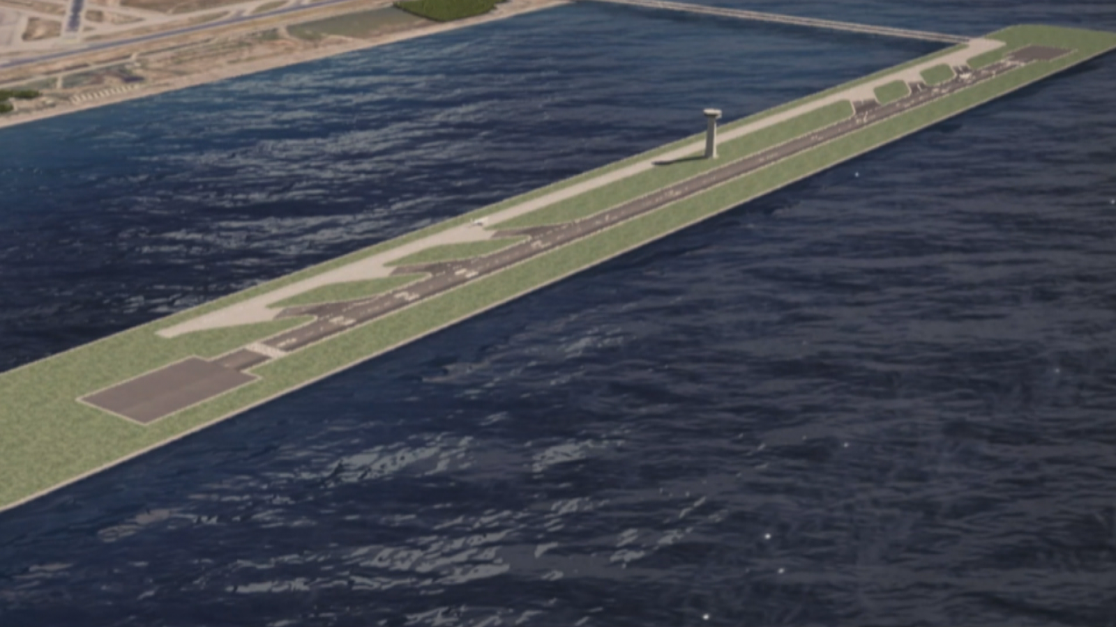 Com fer una pista al mar a l'aeroport de Barcelona?