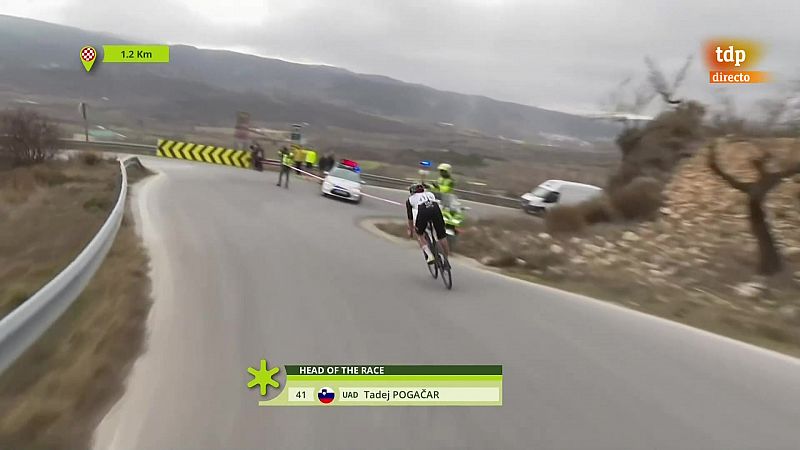 Pogacar gana con claridad la etapa reina de la Vuelta a Andalucía - ver ahora