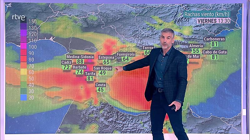 Polvo en suspensión en Ceuta, Melilla y sur de Andalucía - ver ahora