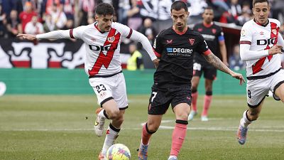 Rayo Vallecano - Sevilla: resumen del partido de la 22 jornada de la Liga