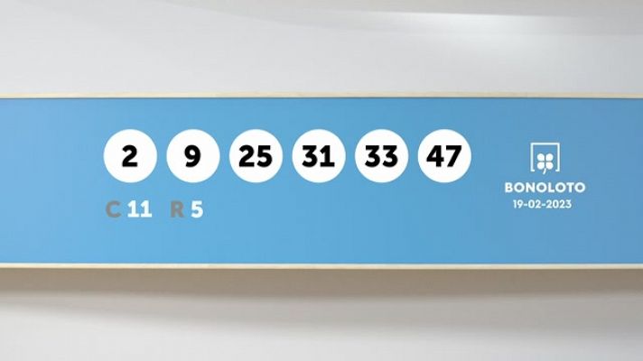 SELAE - Sorteo de la Bonoloto del 19/02/2023