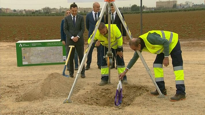 Primera piedra de la línea 3 del metro de Sevilla