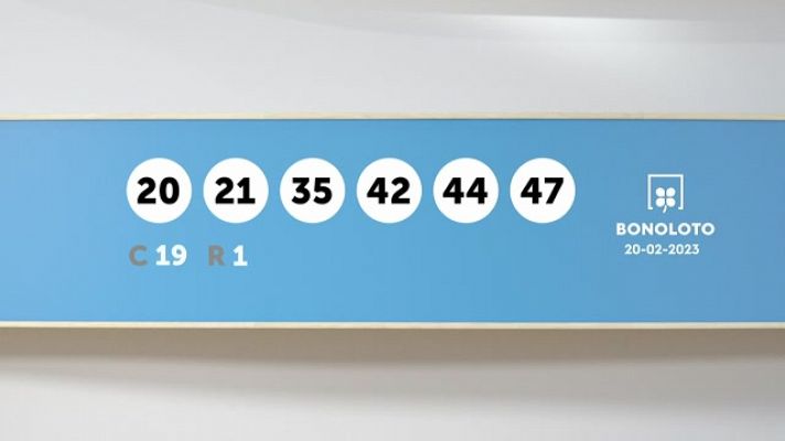 SELAE - Sorteo de la Lotería Bonoloto del 20/02/2023