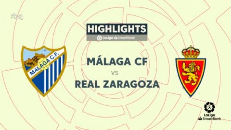 Málaga - Zaragoza: resumen del partido de la 28ª jornada de Segunda. Ver en RTVE Play