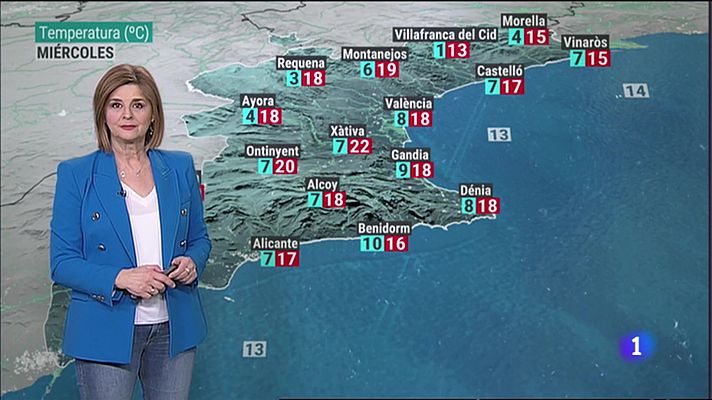 El Tiempo en la Comunitat Valenciana - 21/02/23