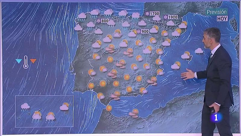 Precipitaciones en el área cantábrica. Nevadas en la cordillera Cantábrica y Pirineos a últimas horas - ver ahora