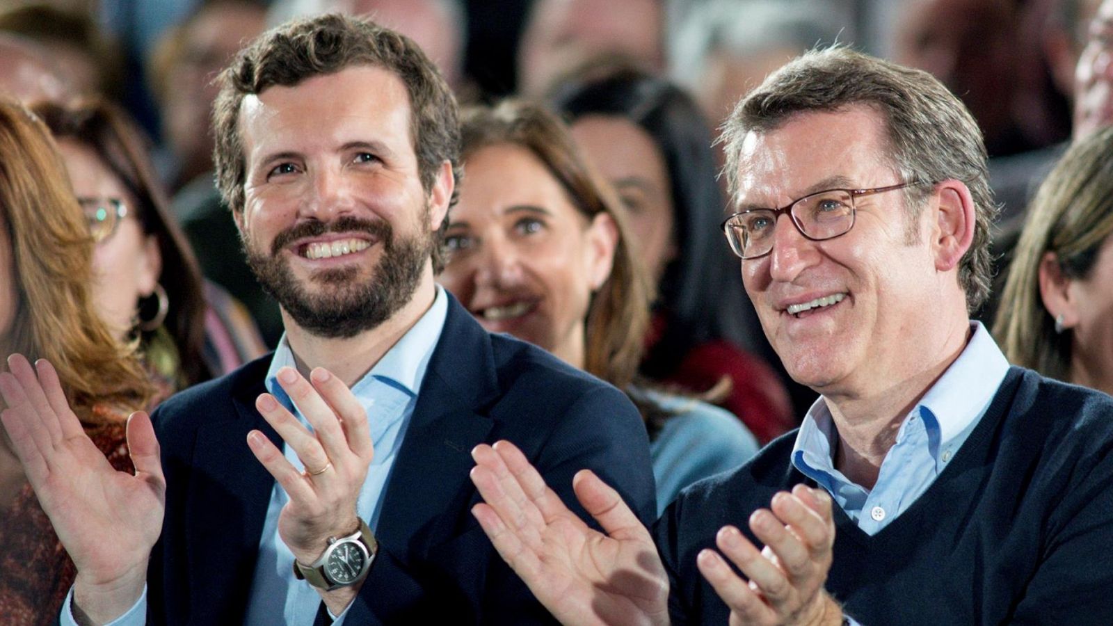 Feijóo come con Pablo Casado en el aniversario de la crisis del PP