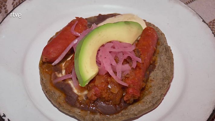 Taco de chistorra. ¡Lo mejor de la cocina española y mexican