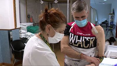 Soldados ucranianos se recuperan en Zaragoza