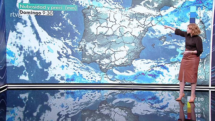 El tiempo - Nevadas en Pirineos y en áreas del noroeste peninsular, del oeste de la meseta Sur y del este de Andalucía. Heladas fuertes en áreas montañosas del centro y norte peninsular