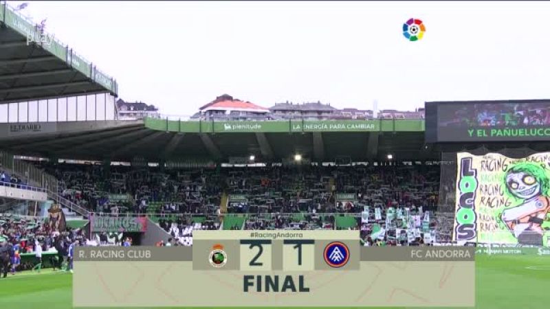 Racing de Santander - Andorra: resumen del partido, 29ª jornada. Ver en RTVE Play