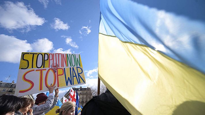 Manifestaciones en varias ciudades del mundo contra la invasión rusa y en solidaridad con el pueblo ucraniano