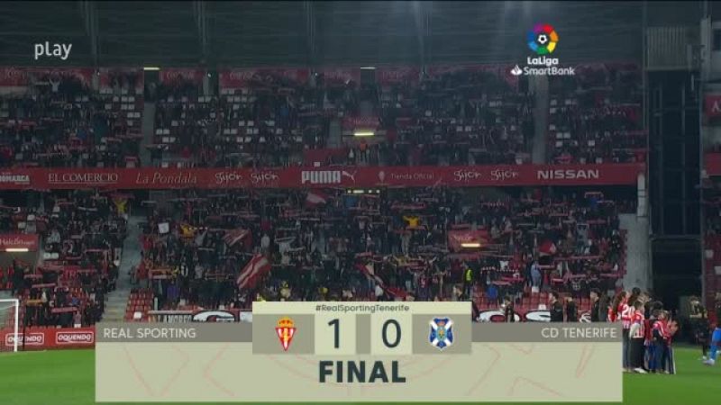 Sporting - Tenerife: resumen del partido, 29ª jornada. Ver en RTVE Play