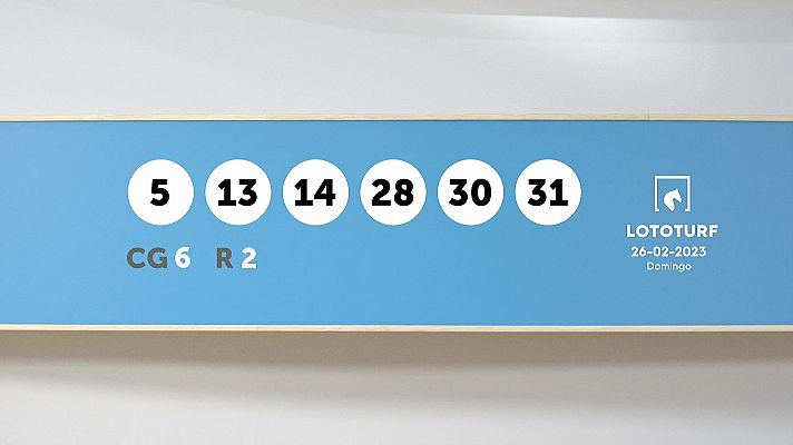 SELAE - Sorteo de la Lotería Lototurf del 26/02/2023