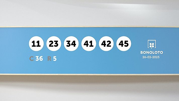 SELAE - Sorteo de la Lotería Bonoloto del 26/02/2023