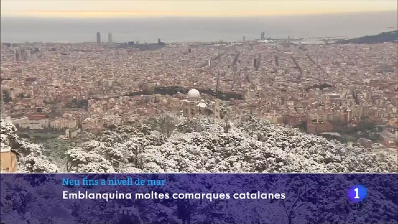 Terrassa, Matadepera o la muntanya de Barcelona s'han llevat amb la neu de la borrasca Juliette - L'Informatiu | Veure