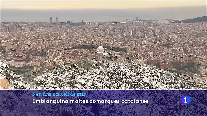 Terrassa, Matadepera o la muntanya de Barcelona s'han llevat amb la neu de la borrasca Juliette