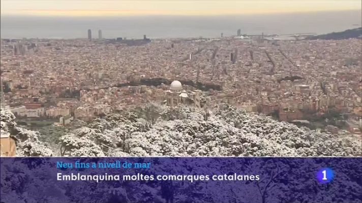 L'Informatiu - Terrassa, Matadepera o la muntanya de Barcelona s'han llevat amb la neu de la borrasca Juliette