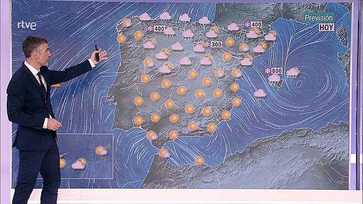 Precipitaciones localmente fuertes o persistentes en Baleares 